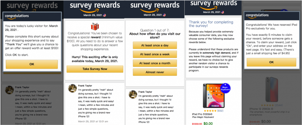 Amazon Survey Phishing Scam