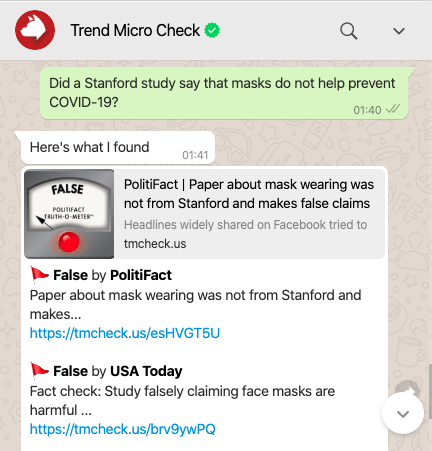 Ask Trend Micro Check questions to help you tell what is true. Source: PolitiFact