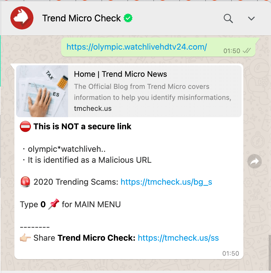 Use Trend Micro Check for immediate scam detection.