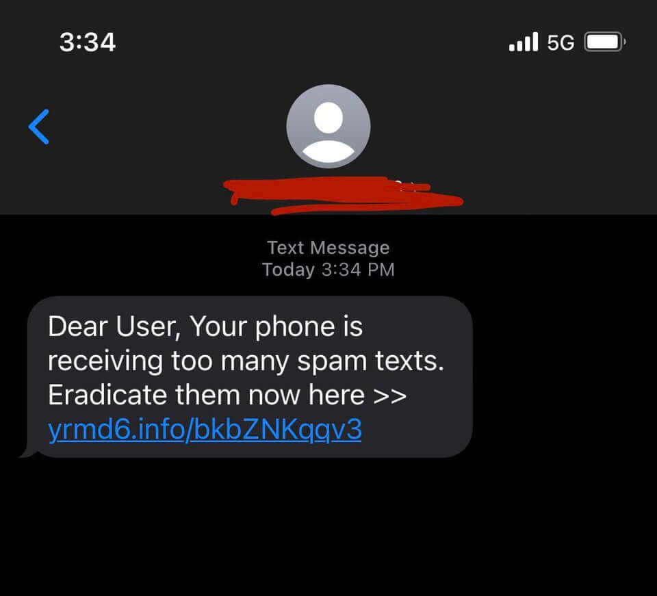 spam messages eradication scams