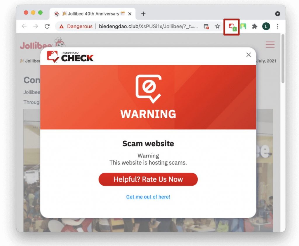 Trend Micro Check browser extension