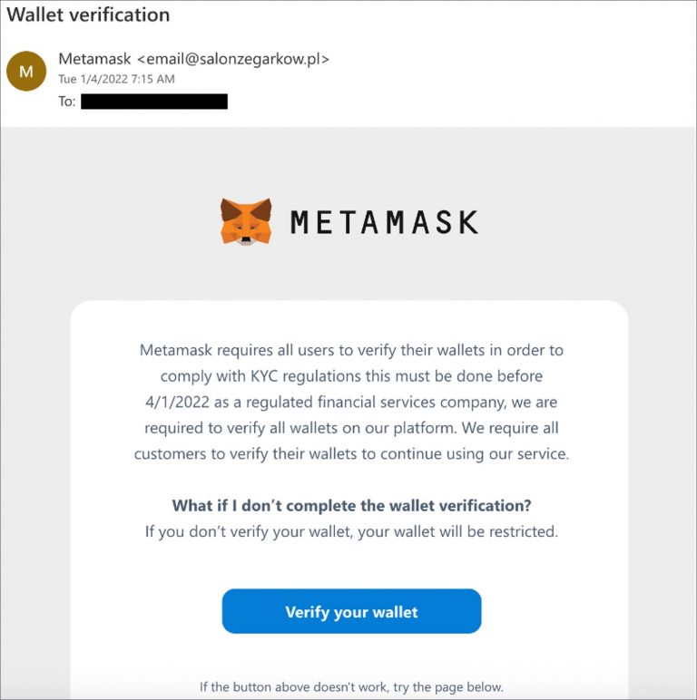 is there a fake metamask