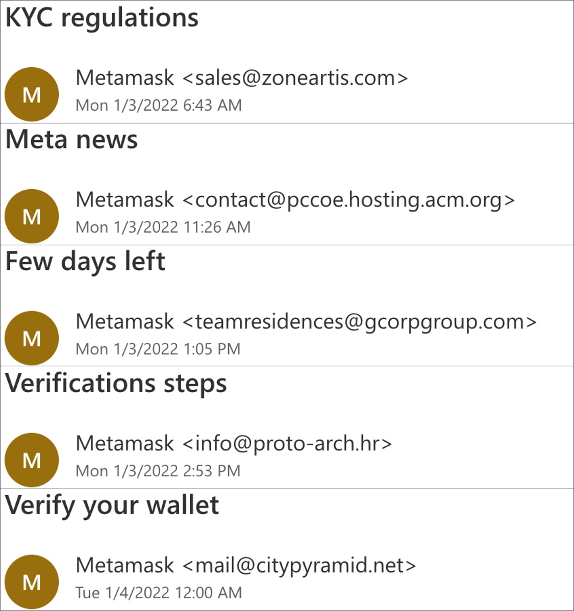 is there a fake metamask