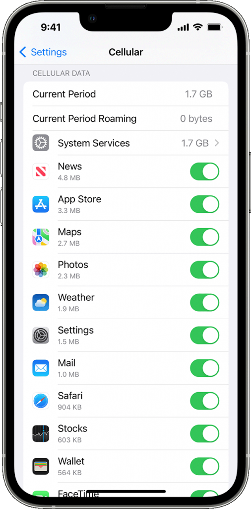 How to detect malware on iPhone - Check for high data usage