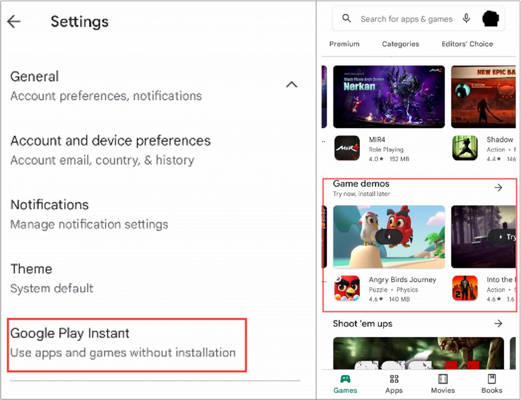 Google Play Instant for Android will allow users to try a game