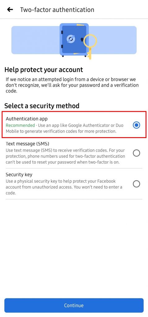 Facebook's new two-factor authentication process no longer