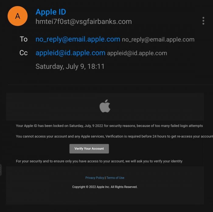 Apple Id Phishing Scams Code Password Reset Email And Fake Security Alert Text Trend Micro News 