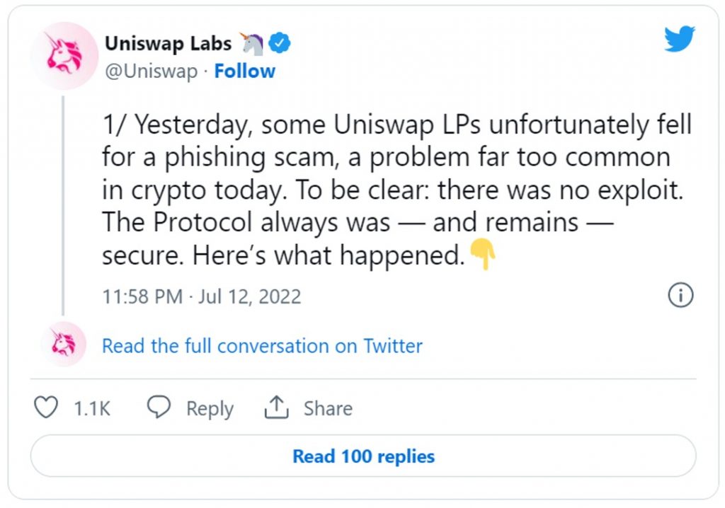 Crypto scams_Uniawap_20220715