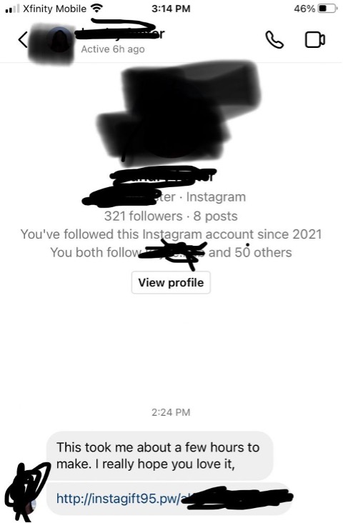 Instagram phishing scams_dm_instagift_20220727