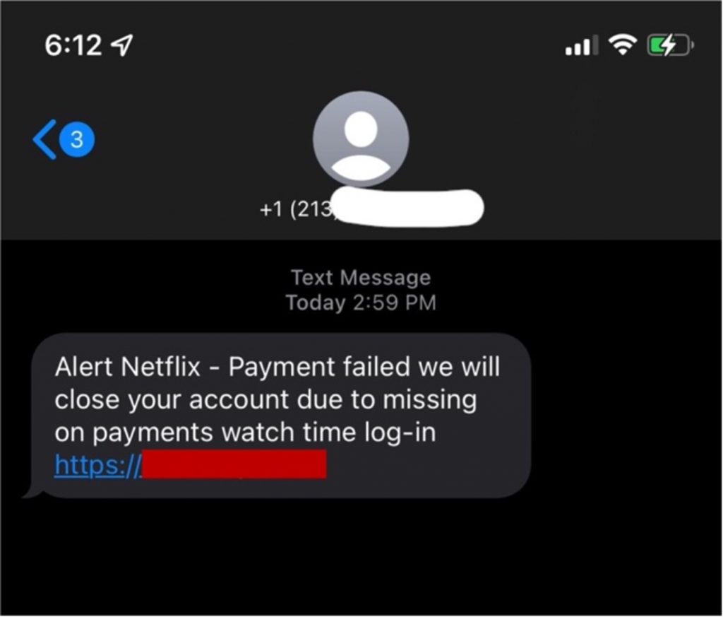 Netflix Text Phishing Scams (2)