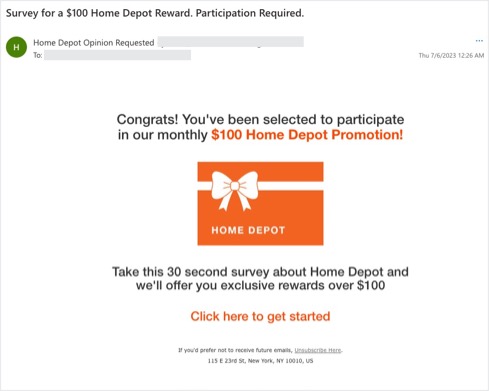 Spot the Scam_Home Depot_Phishing Email_20220729