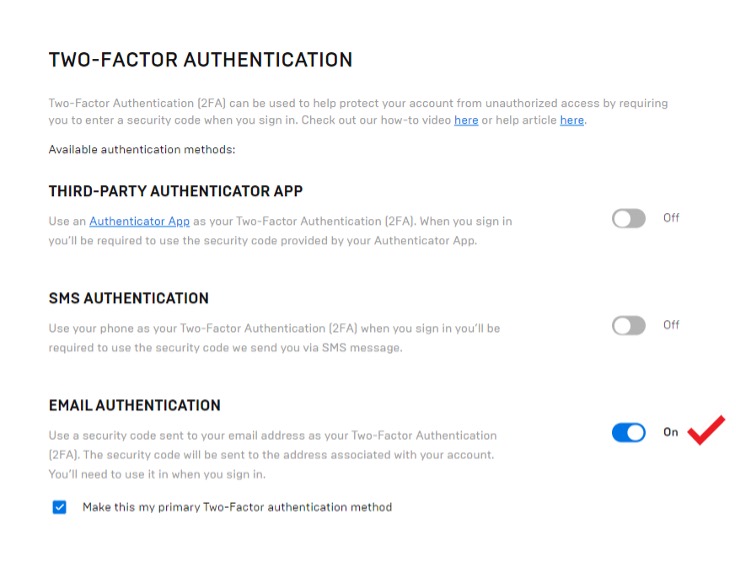 How to Set Up Two Factor Authentication (2FA) in Fortnite 