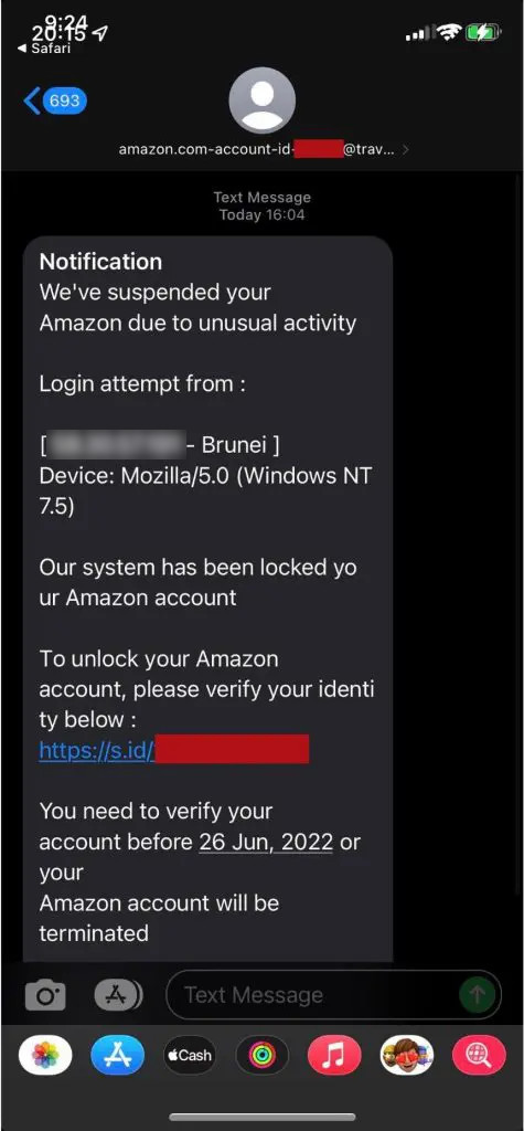 Scam Alert_Amazon_Security Notification Text Scam_20220818