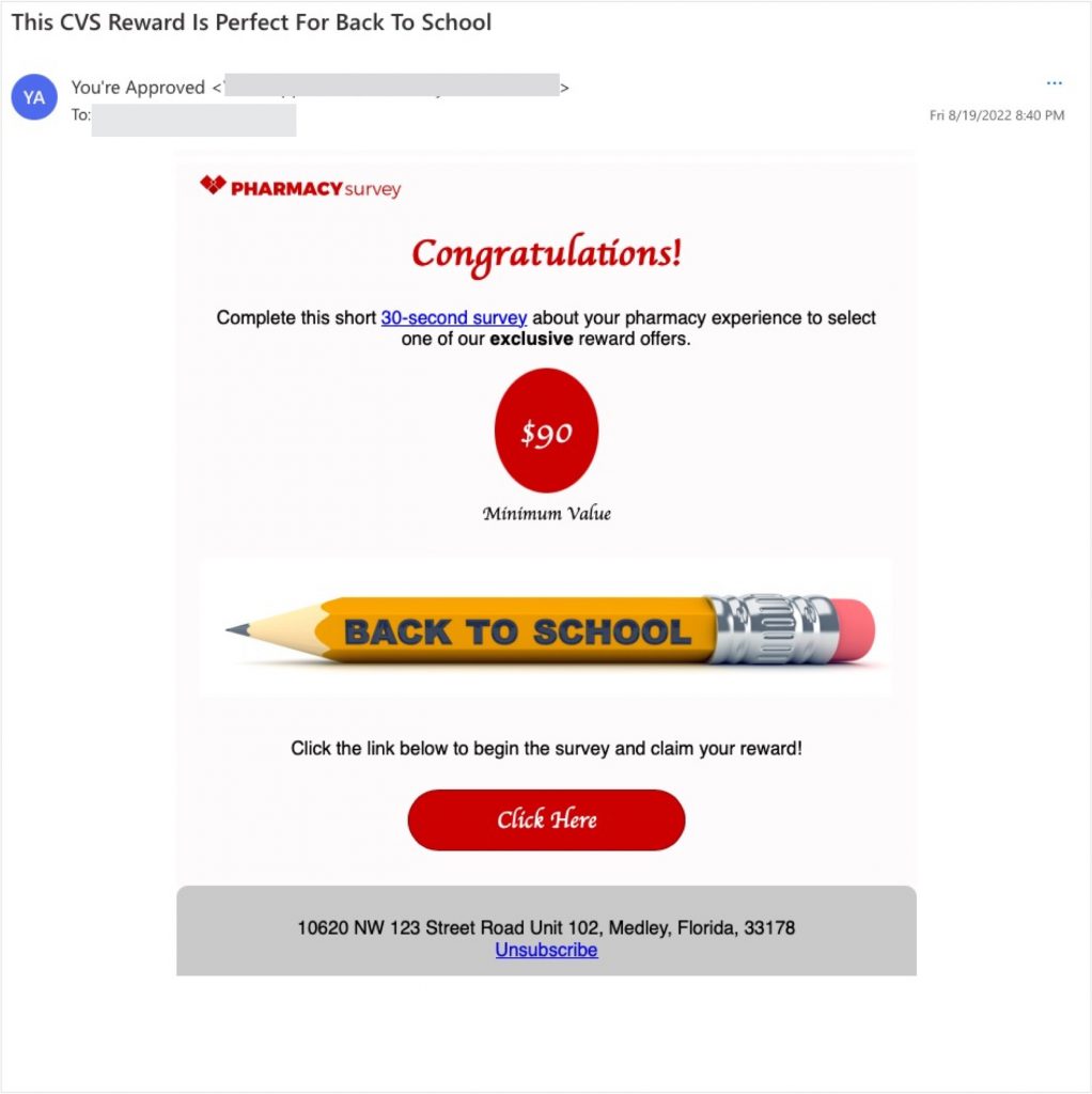 back to school scam_CVS Pharmacy email_20220826