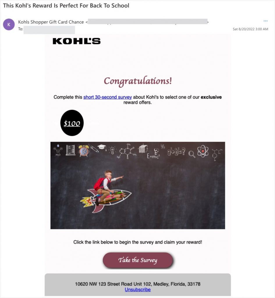 back to school scam_KOHLs email_20220826