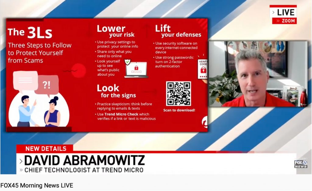 Advices for New School Year_Trend Micro Experts_Trend Micro Family_Media Coverage_David Abramowitz on Fox 45 Baltimore_2