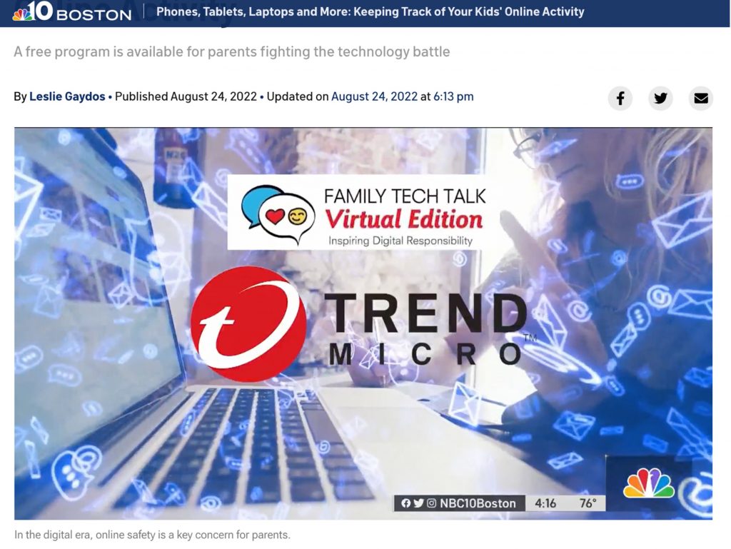 Advices for New School Year_Trend Micro Experts_Trend Micro Family_Media Coverage_Lynette Owens on NBC Boston