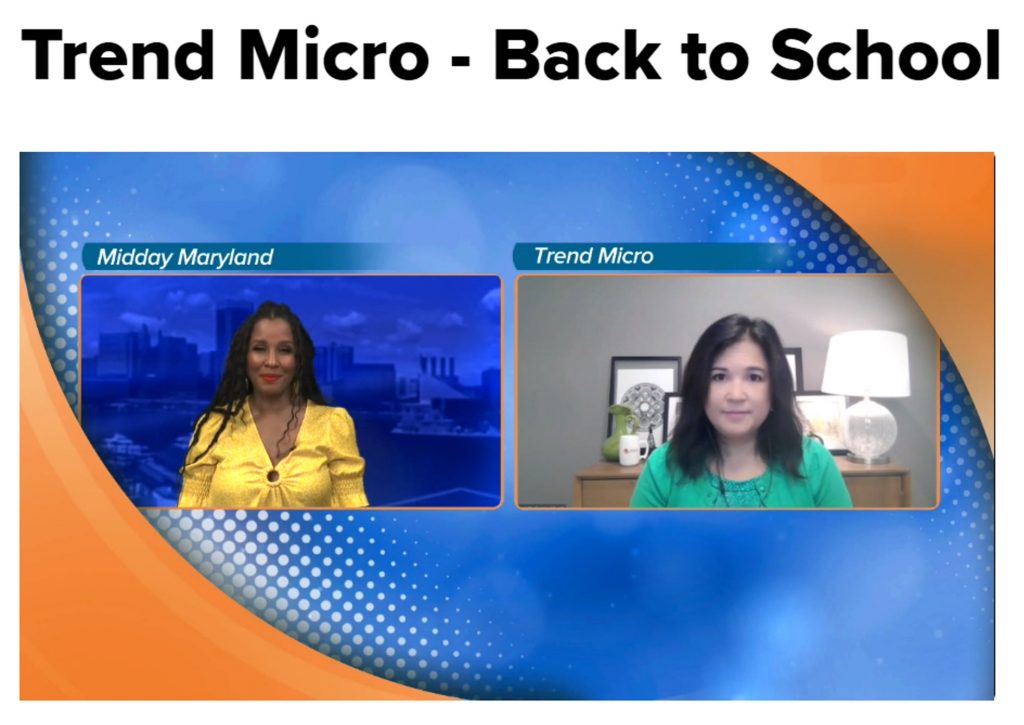 Advices for New School Year_Trend Micro Experts_Trend Micro Family_Media Coverage_Lynette Owens on WMAR-TV ABC Baltimore