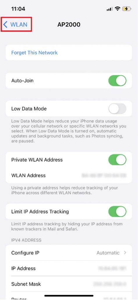 How to Fix Wi-Fi Privacy Warning on iPhone_Setting_5_Tap WLAN_20220928