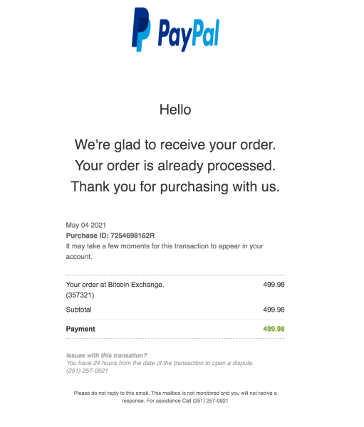 PayPal Bitcoin Scam Email_20220905