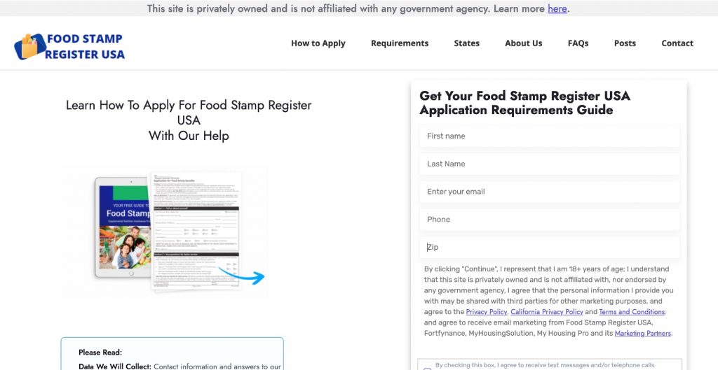 Scam Alert_Food Stamp_ Fake Registration Website_20220929