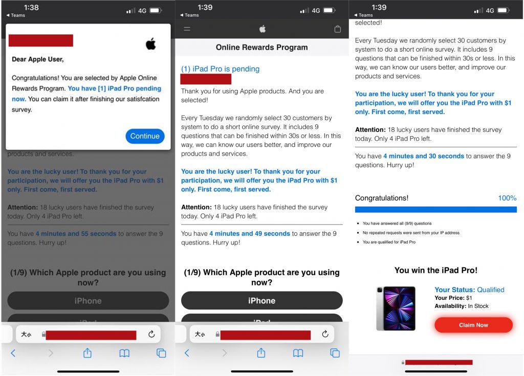 Spot the Scam_Apple_Online Rewards Program_Survey Scam_20220930