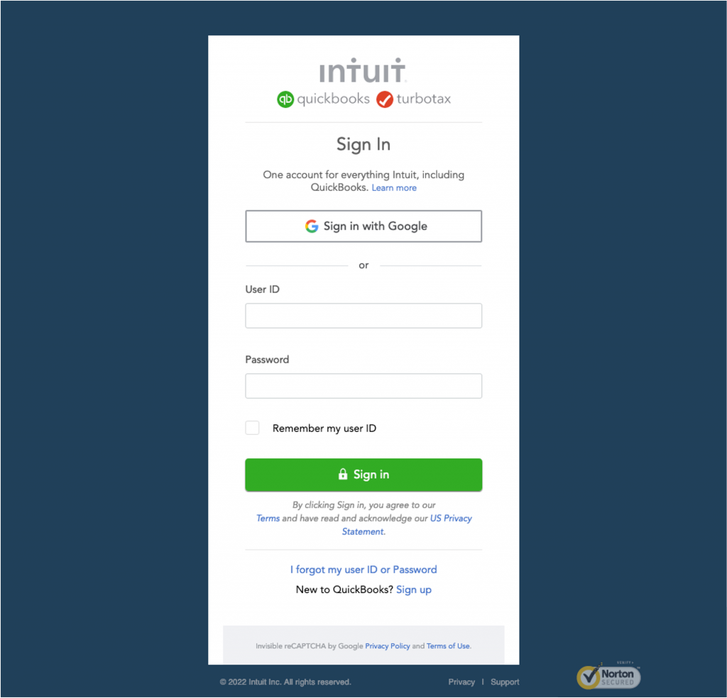 Spot the Scam_Fake Intuit Email_Fake Intuit : QuickBook Login Page_20220930