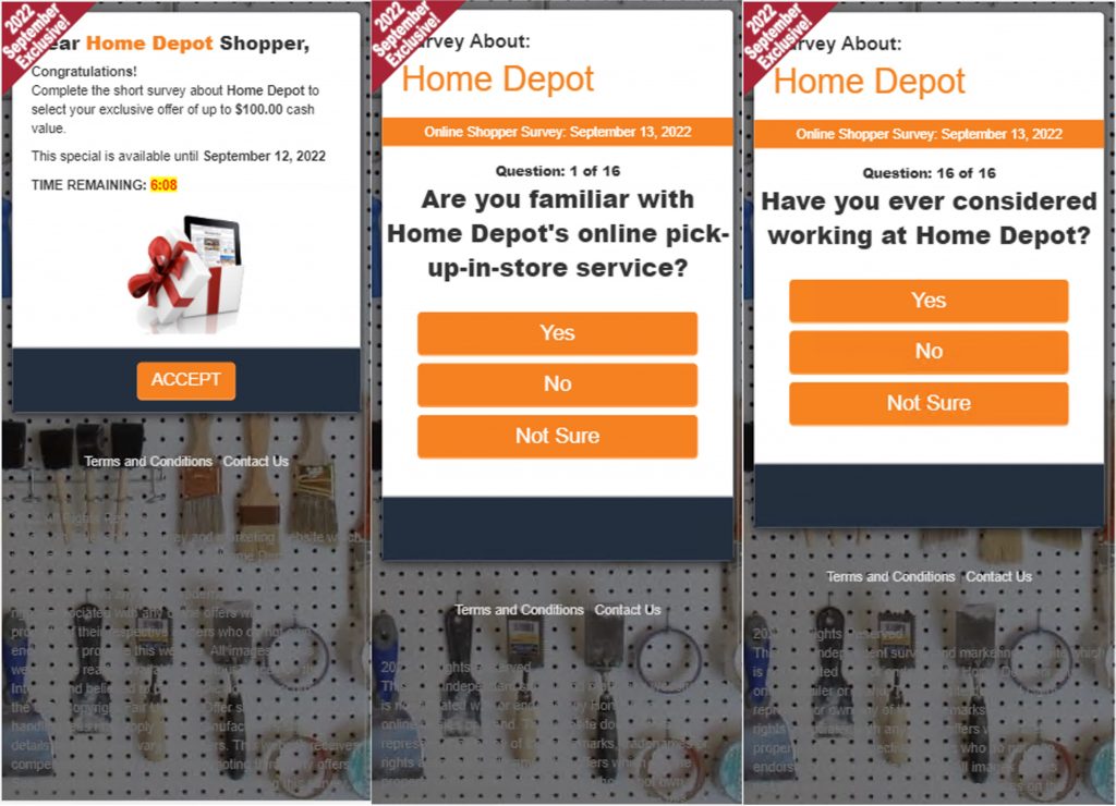 Spot the Scam_Home Depot_Gift Card Survey Scam_Phishing_20220916