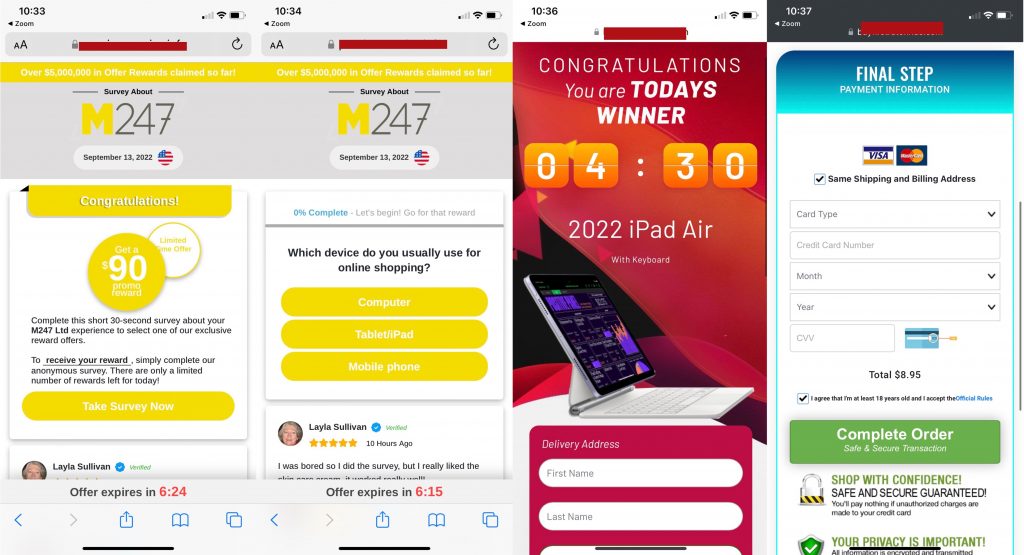 Spot the Scam_iPhone 14 Raffle_M247_Phishing Pages_20220916