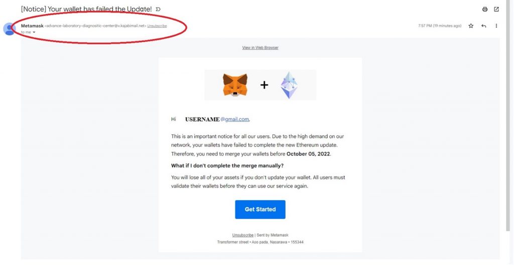 New Ethereum Update MetaMask Email Scam_Fake email_2