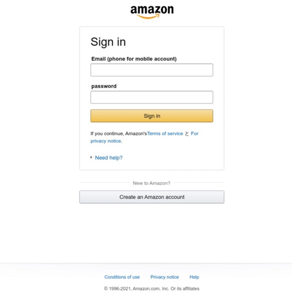 Spot the Scam_Amazon Phishing_Fake Login Page_20221014