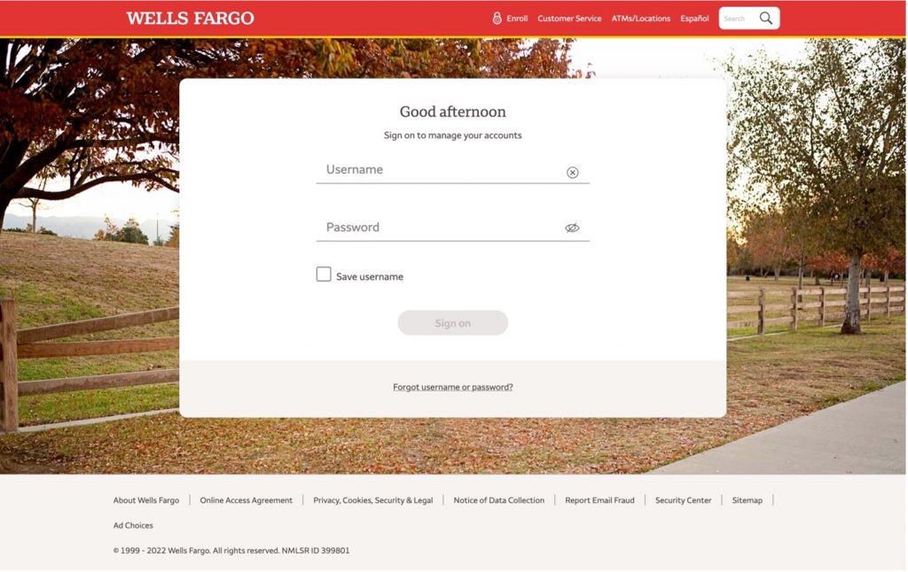 Spot the Scam_Wells Fargo Phishing_REAL Login Page_20221014