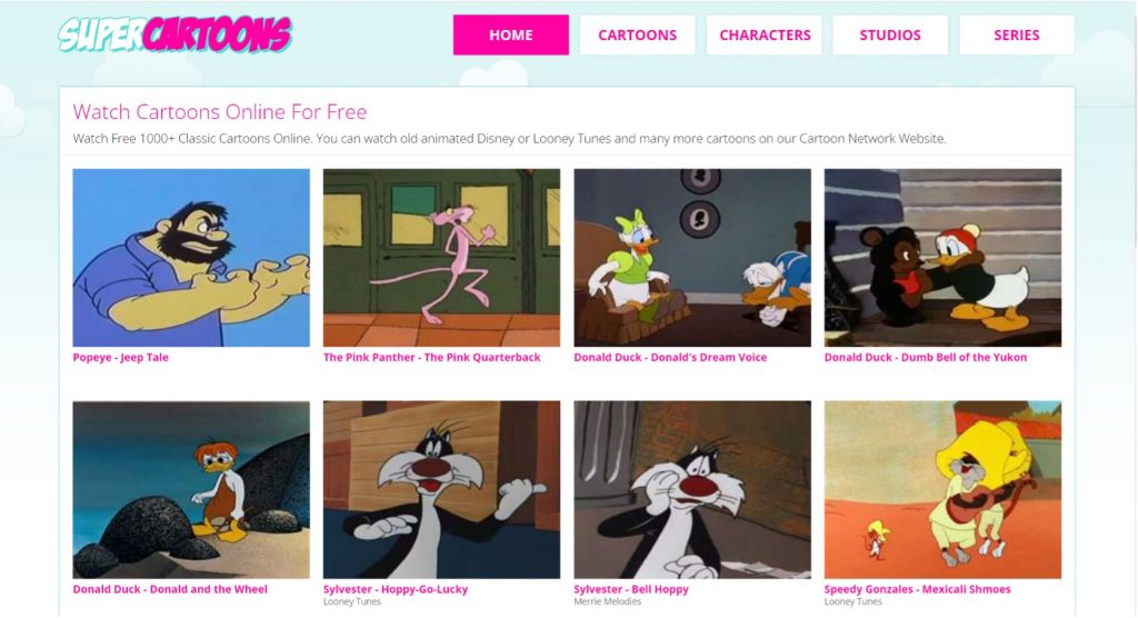 Watch cartoons free online websites hot sale