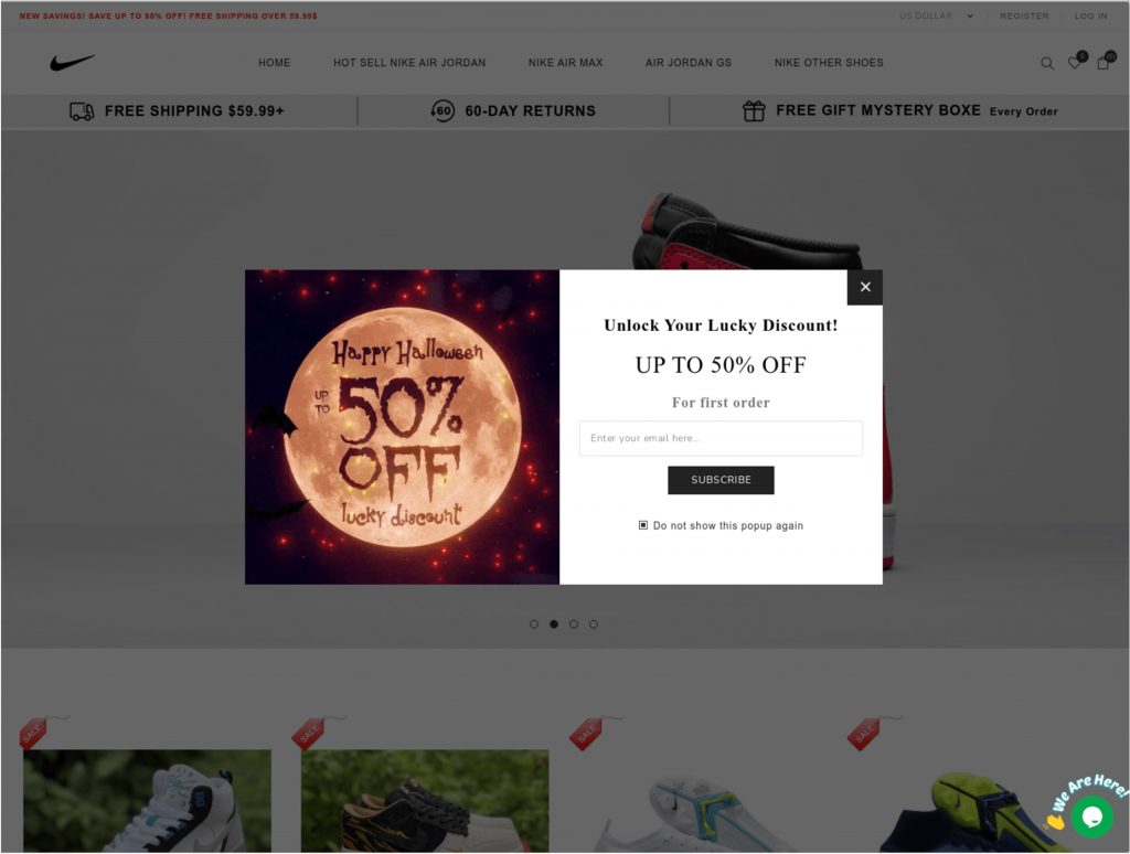 Black Friday Scams_Nike_FAKE Nike Website_20221102