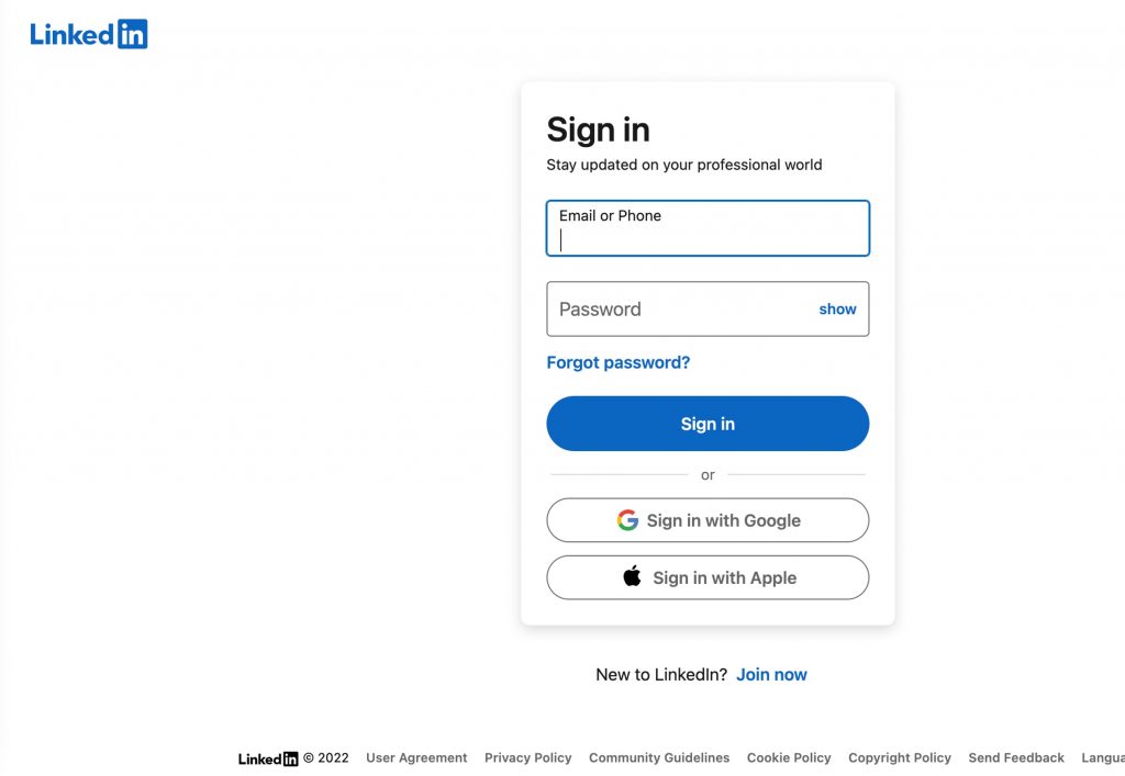 Spot the Scam_LinkedIn Scam_REAL Login Page_20221118