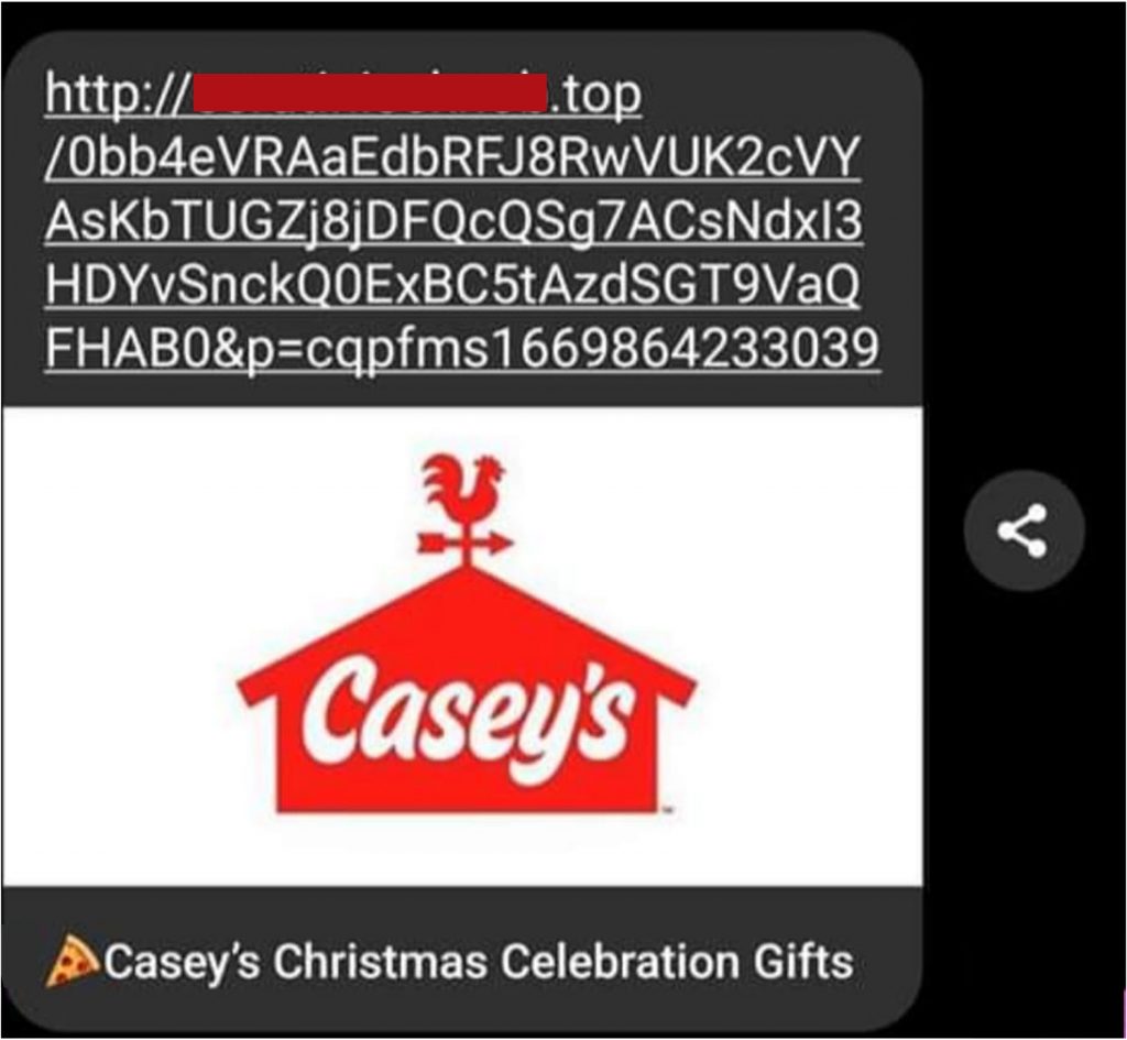 Spot the Scam_Casey's Christmas Celebration Gifts_20221202