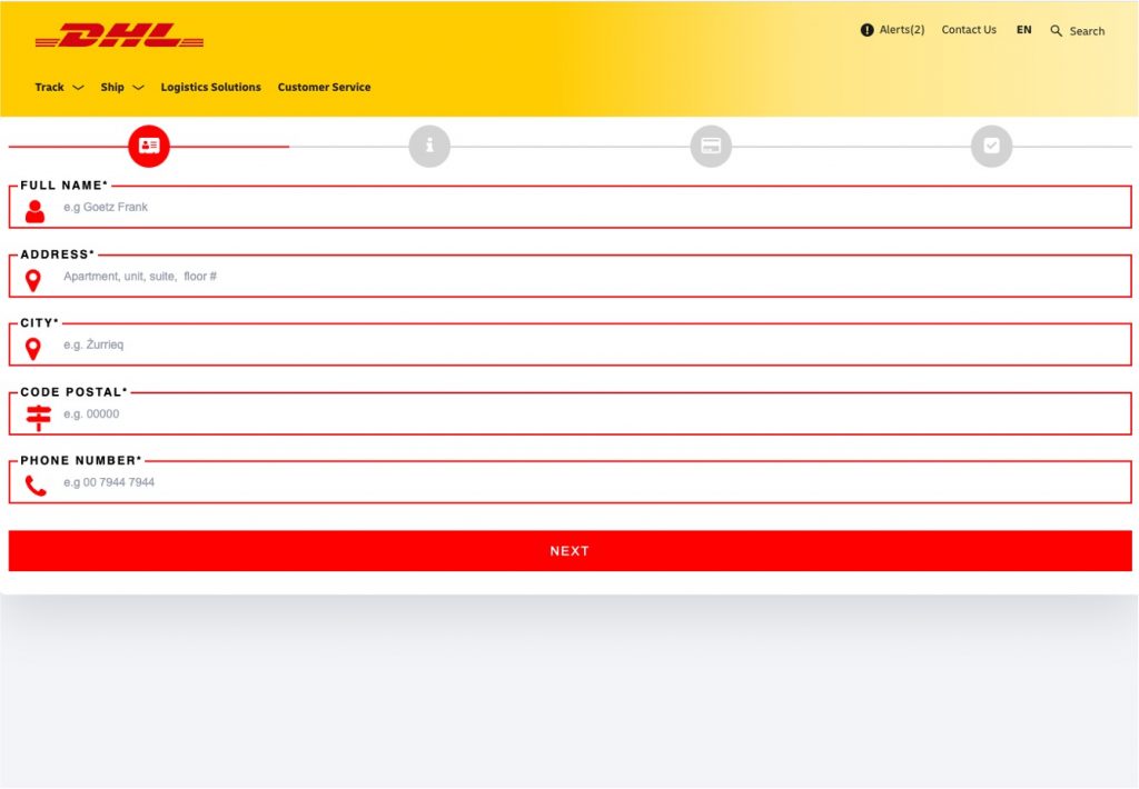 Spot the Scam_DHL Shipping Scam_Fake DHL Page_Phishing Page_Tracking_20221216