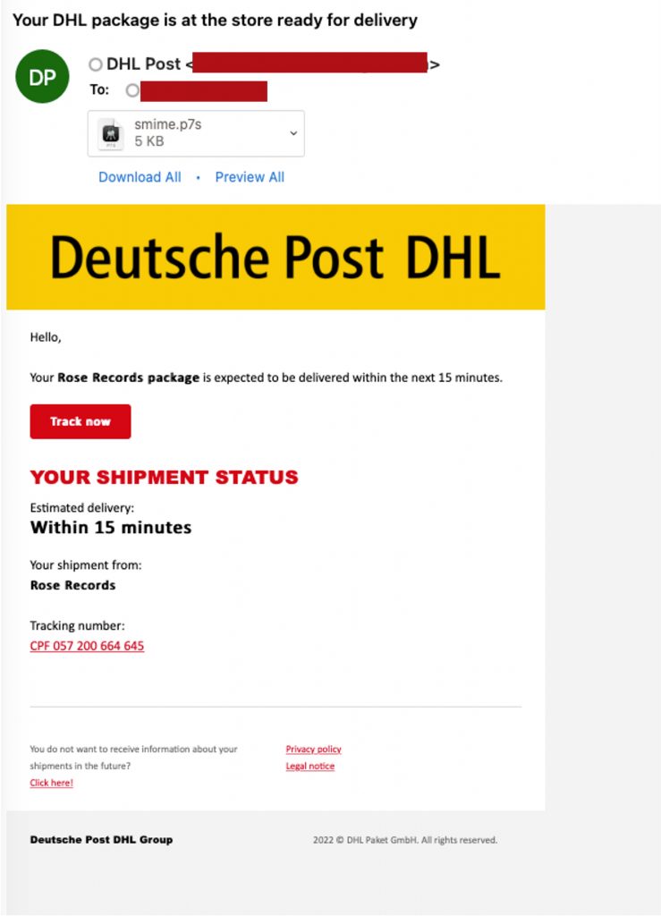 DHL Scams