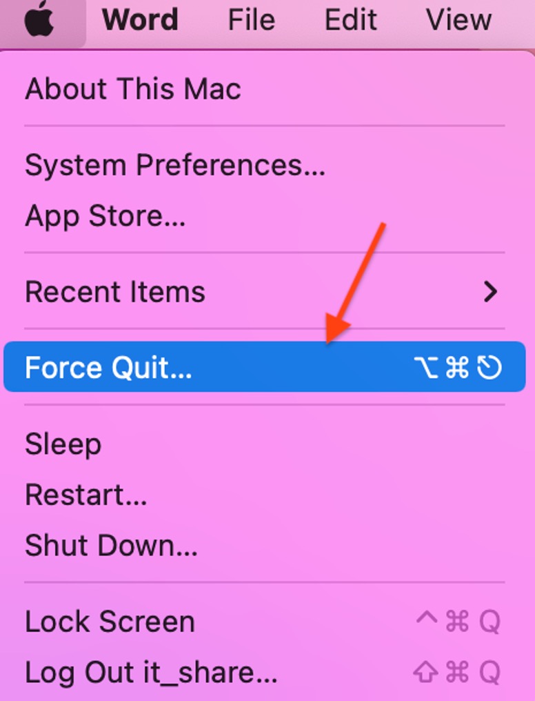 How to Control Alt Delete on a Mac_Force Quit_Apple menu_20230112