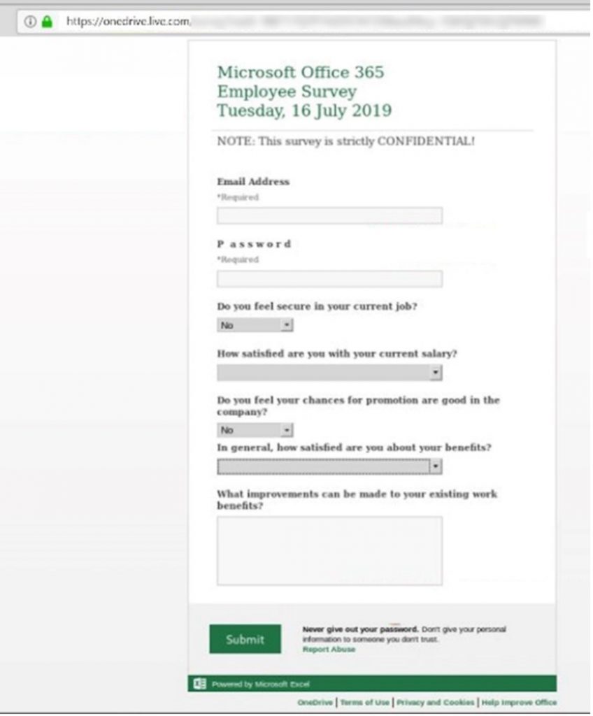 How to Prevent a Microsoft Forms Phishing Attack_Fake Survey Page_20230123