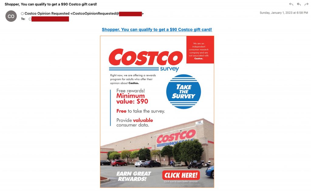 Spot the Scam_Costco Gift Card Phishing_Scam Email_20230106