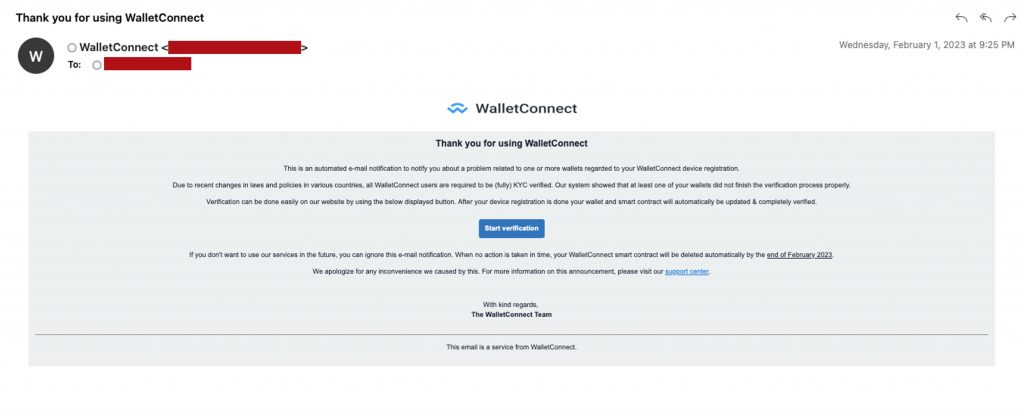 Crypto Scams of the Week_Wallet Connect Phishing Email_20230211