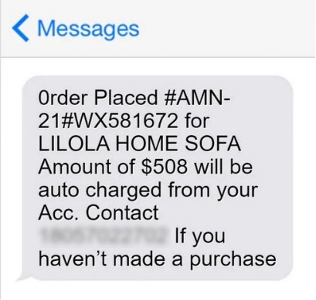 Lilola Home sofa scam text_2_20230202
