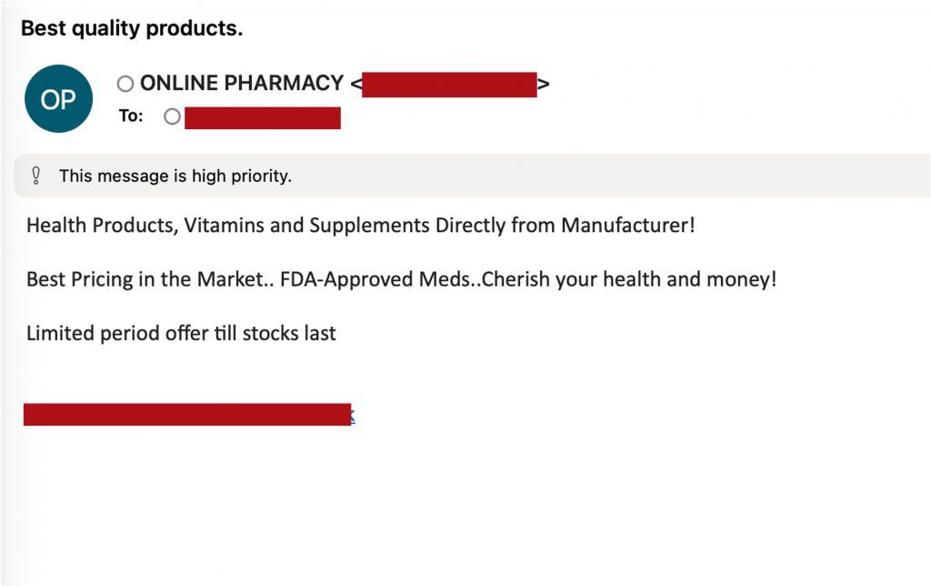 Spot the Scam_Online Pharmacy Scam Email_20230331