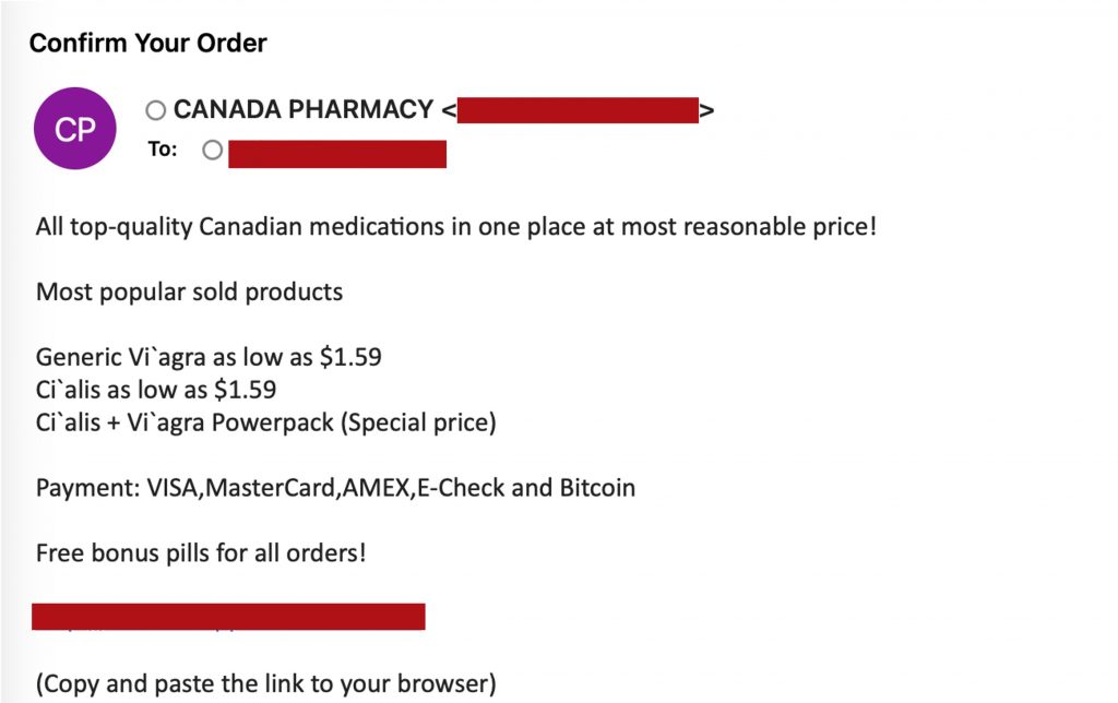 Spot the Scam_Online Pharmacy Scam Email_Canada Pharmacy_20230331