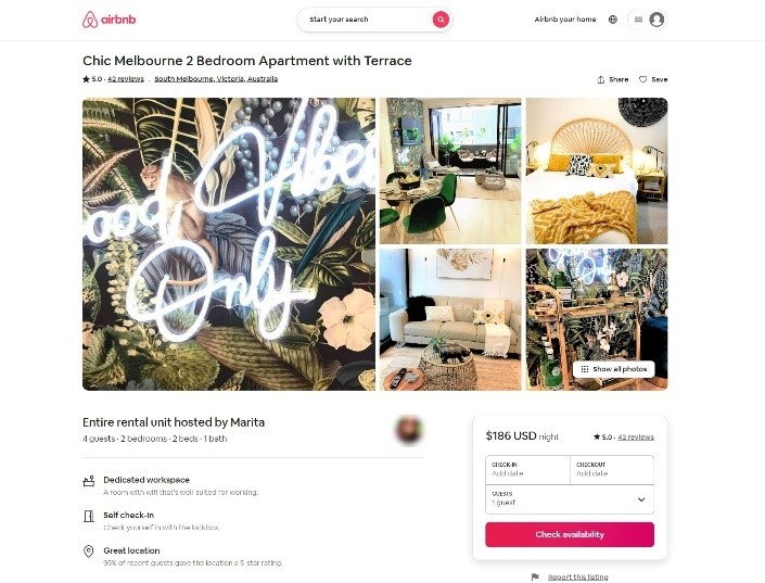 Real Airbnb site