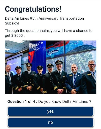 Delta Air Lines Anniversary Scam (1)