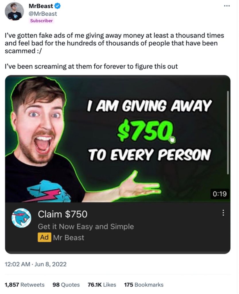 MrBeast $ 50,000 ของแถมวันเกิด- การหลอกลวงหรือ NOT_FAKE ของแถม Twitter_20230510