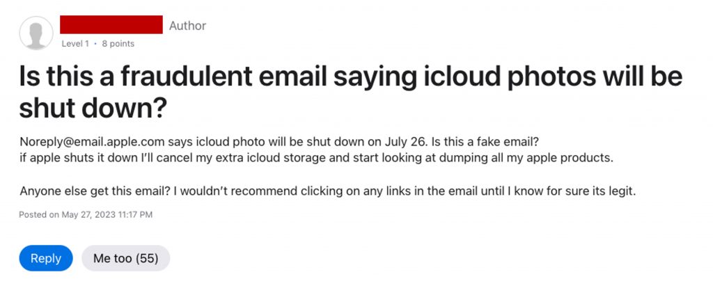 Apple Photo Stream Scam_APPLE Community