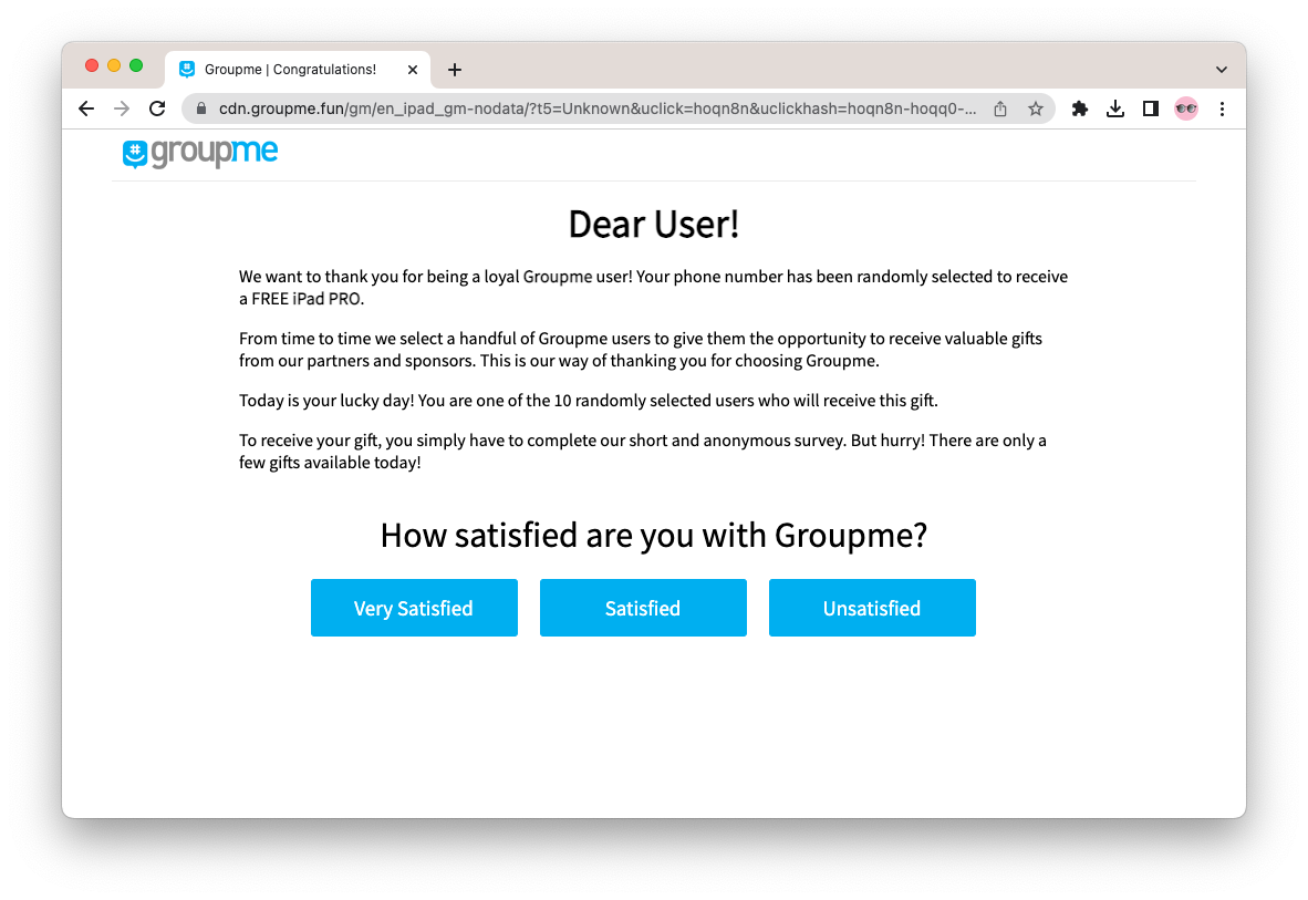 GroupMe[.]fun iPad Giveaway Scams | Trend Micro News